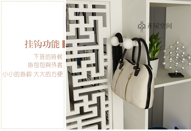 Tủ vách ngăn phòng ngủ Tủ trang trí hai mặt đa chức năng hiện đại tối giản tủ màn hình sofa trở lại phân vùng tủ trắng - Màn hình / Cửa sổ vách ngăn gỗ phòng khách và bếp