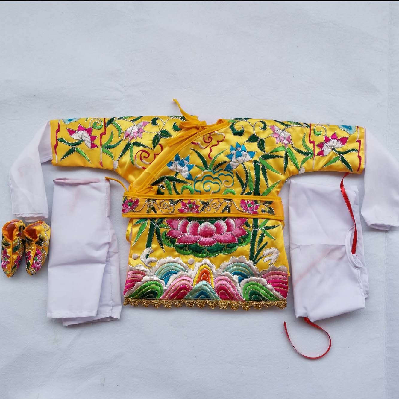 Tianlong Embroidery Plane Embroidery Avalokitesvara Empress Soft Body Clothing Avalokitesvara Bodhisattva Lotus Robe Soft Clothes Including Underwear Belt Shoes