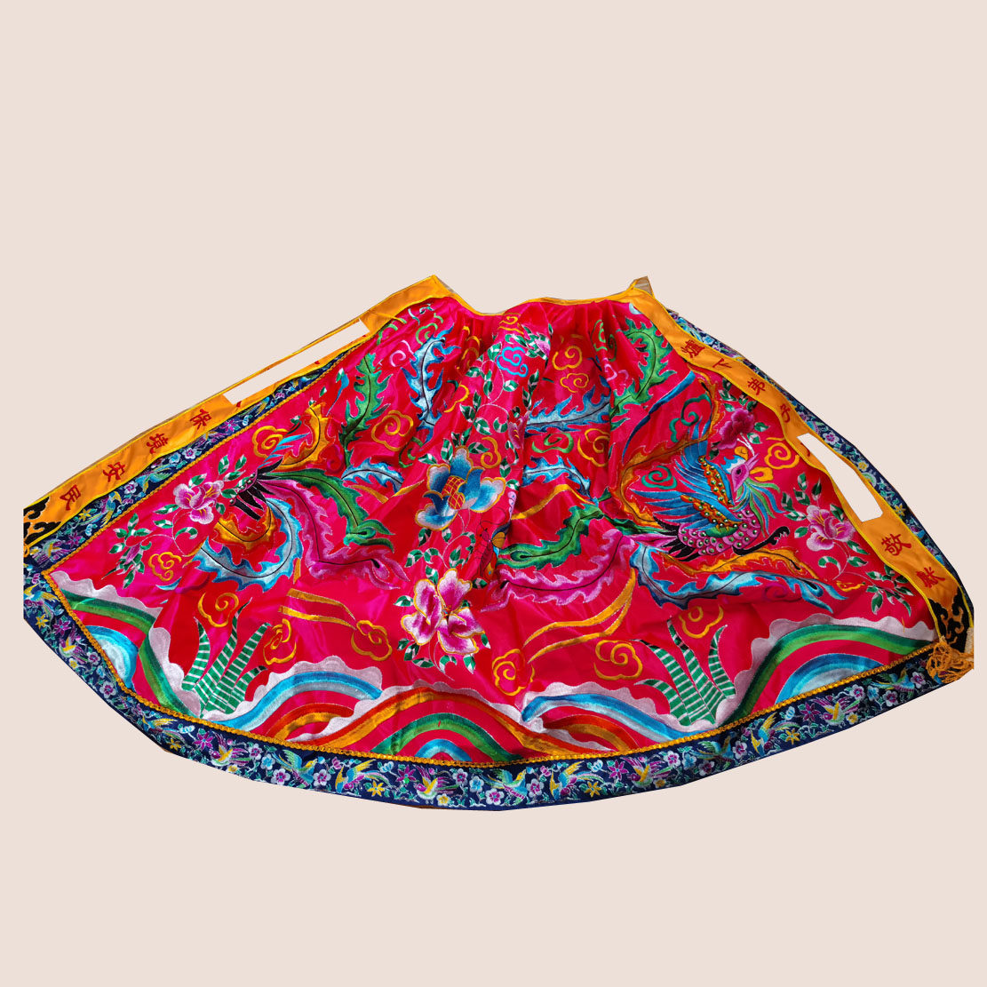 Tianlong embroidery, flat embroidery, double phoenix clothes, god clothes, note on the birth of the empress, the empress of the mother, the gods and the gods, the cloak of the gods, custom-made