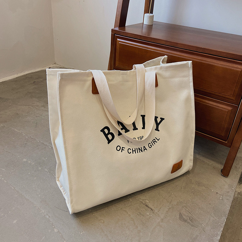 Canvas Bag Large Bag Large Capacity Handbag Woman 2022 New Single Shoulder Shopping Bag Travel Bag Mommy Bag Tide
