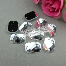 diy wedding dress diamond acrylic drill hand stitch drill 10 * 14MM rectangular handmade ornament clothing accessories