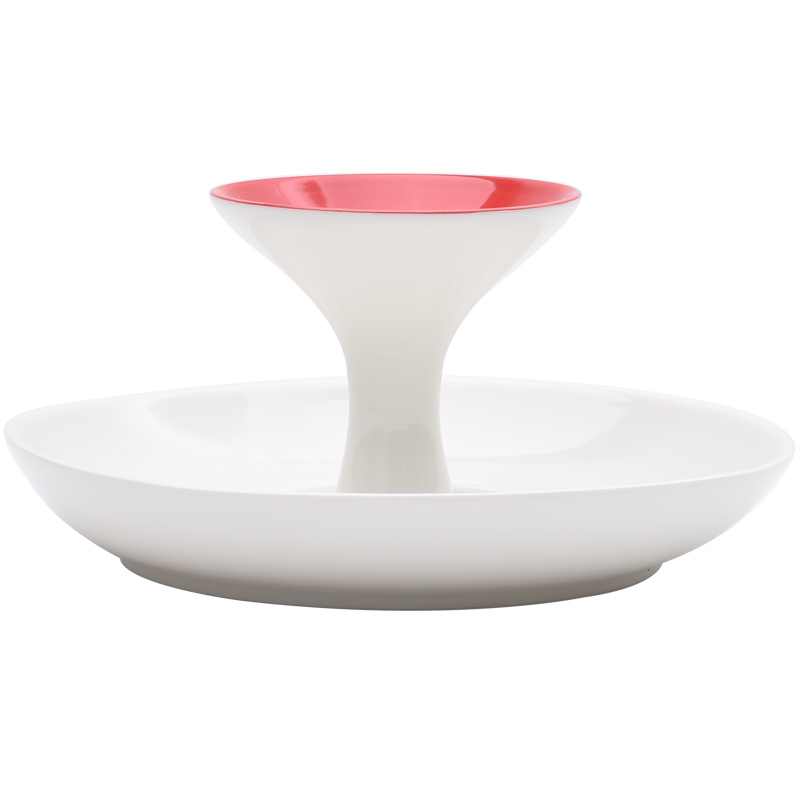 Unknown Nordic impression creative fruits means household I sitting room double ceramic bowl European - style pattern compote