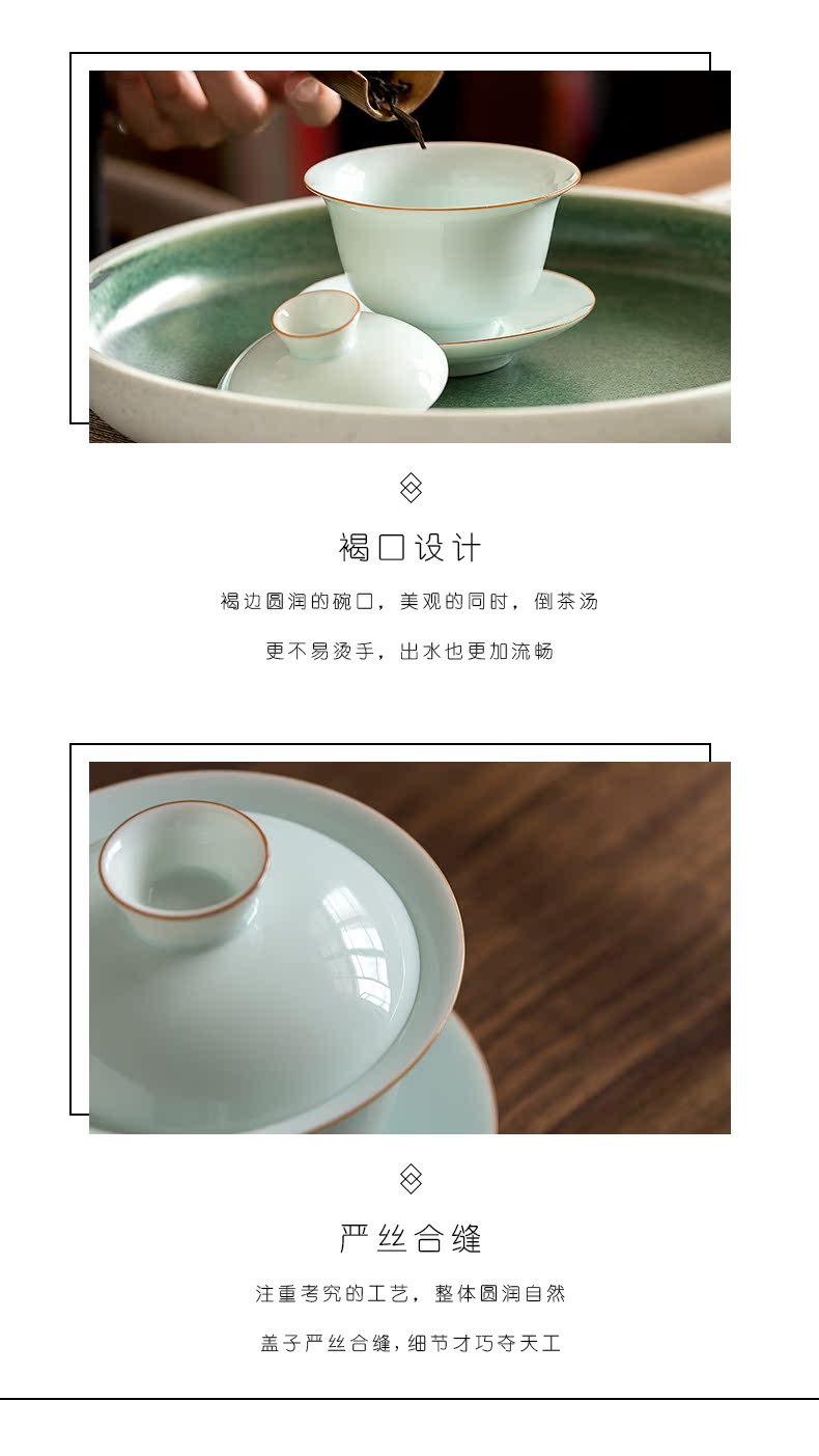 Unknown impression white porcelain bowl suit only three tureen small kung fu tea hot ceramic Japanese thin foetus tureen