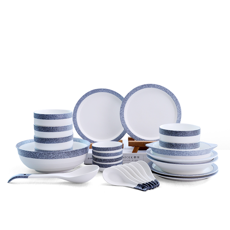 No stone dishes suit ceramic household under the glaze color contracted Japanese - style tableware creative dishes soup bowl chopsticks Nordic your job
