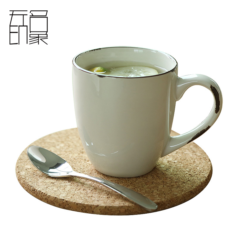 Keller with Unknown impression ceramic mugs suit household coffee spoon suit American large cups