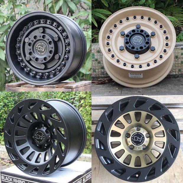 Bánh xe tê giác đen 17 inch tiêu cực hống hách BJ40 Wrangler Pajero Jin Chang Harvard H9 Road Rover 	vành ô tô đẹp
