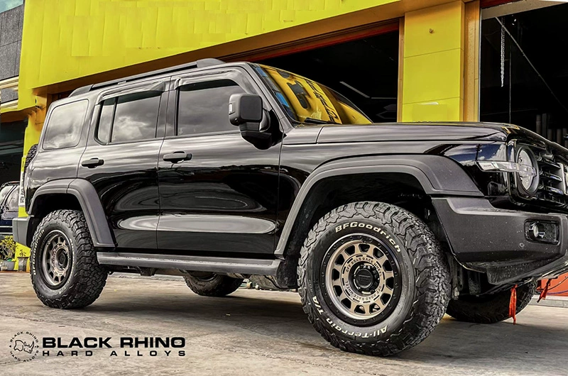 Bánh xe cải tiến Rhino màu đen Xe tăng Wrangler 300 Pajero Cruiser BJ40 Súng trường thành Harvard H9 chống trượt