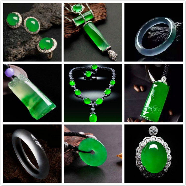 Emerald Pendant Myanmar Taobao Live Emerald Jade Pendant Shanshui Dragon Brand Safe Nothing Brand Gold Inlaid Jade Ice Glass Species