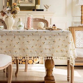 Tablecloth fabric waterproof and oil-proof dining tablecloth rectangular tablecloth japanese small fresh coffee tablecloth round tablecloth Tablecloth fabric waterproof and oil-proof dining tablecloth rectangular tablecloth japanese small fresh coffee tablecloth round tablecloth