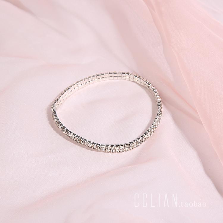 Quanh quai ở mắt cá chân có dây nạm kim cương Vòng chân siêu flash Giày đơn dép sandal Giày cao gót có dây buộc - Vòng chân vòng đeo chân cho nữ