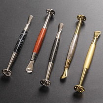 8deco legendary series metal concave pattern anti-flash pipe press bar rosewood pipe accessories portable press bar