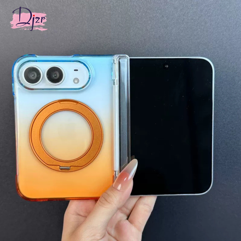 Suitable for iPhone Duo Phone Case, New Ultra Gradient Color with Rotating Stand, Aurora Design, for Apple 18 Foldable Dual-Axis Heightened Acrylic Anti-Drop Protective Cover Suitable for iPhone Duo Phone Case, New Ultra Gradient Color with Rotating Stand, Aurora Design, for Apple 18 Foldable Dual-Axis Heightened Acrylic Anti-Drop Protective Cover