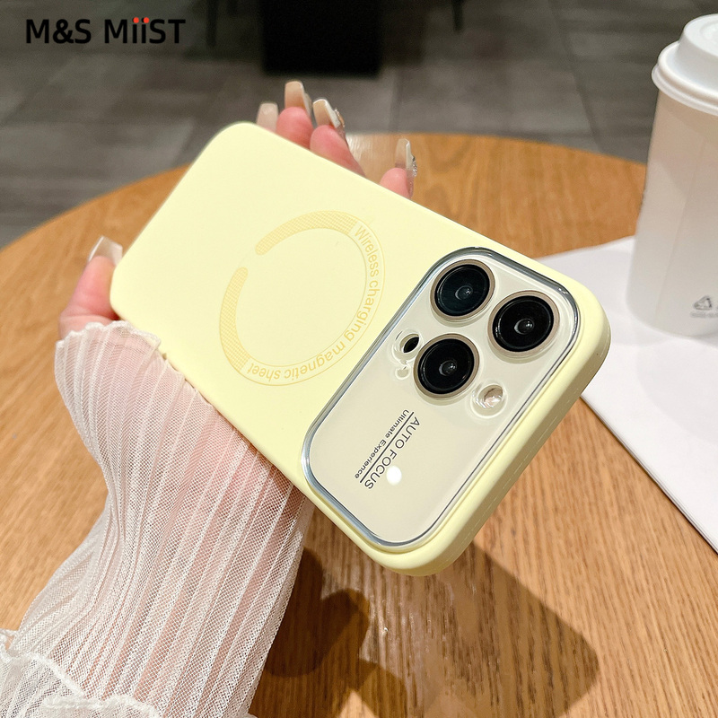 Uk Suitable iPhone 17 Pro Max Phone Case New Popular Model 2025 Apple iPhone 17 Phone Case High-End Feel with Built-In Lens Film Magnetic Liquid Silicone Full Protection Cover
