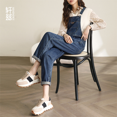 taobao agent Denim suspenders, 2023 collection, suitable for teen, fitted