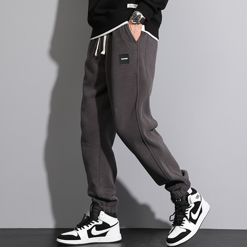 Sweatpants men's spring autumn 2023 new sports pants loose bundles footed winter plus thick casual long pants male trend-Taobao