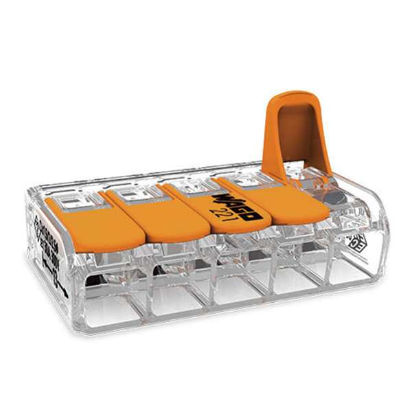 (Five) 0 5-6 flat German WAGO5 hole 41A high power 221-615 universal terminal connector