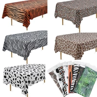Cross -Bordder Zoo Forest Leopard Tablecloth Tiger Tiger Party Decoration Tartle Tablectiece Tablecloth 137*274 Spot