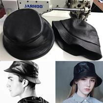  Wild and comfortable Japanese single-head layer cowhide sheepskin fisherman hat basin hat unisex