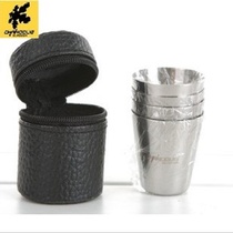 Camping camping travel hiking stainless steel adult kettle outdoor wine glasses small size no heat