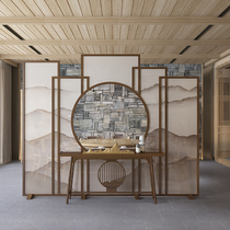 New Chinese Solid Wood Genguan Partition Screen Partition Hotel Hotel Lobby Landscape Tea Society Modern Brief of the Restaurant