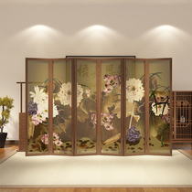 Modern Chinese solid wood screen partition Living room bedroom mobile folding screen partition Study tea room Hotel screen partition