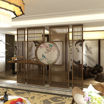 New Chinese style modern partition screen Solid wood partition Entrance Living room study Bedroom Hotel hall seat screen partition