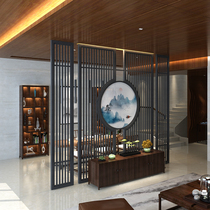 New Chinese style modern partition screen Solid wood landscape partition Entrance living room Bedroom Hotel hall seat screen partition