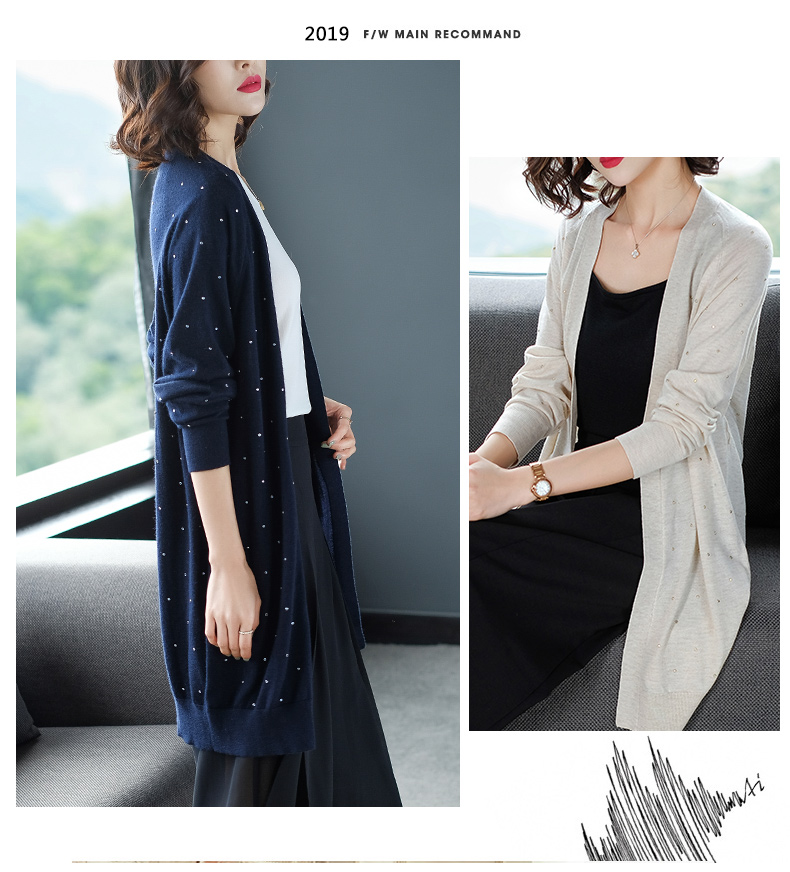 Áo len nữ len cổ lọ dài phần 2018 áo khoác mới cho nữ mùa xuân 2019 - Cardigan áo khoác len cardigan
