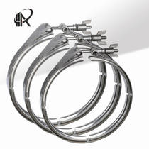 304 stainless steel V-slot double clamp fast-fitting hoop filter universal groove stamping welding clamp