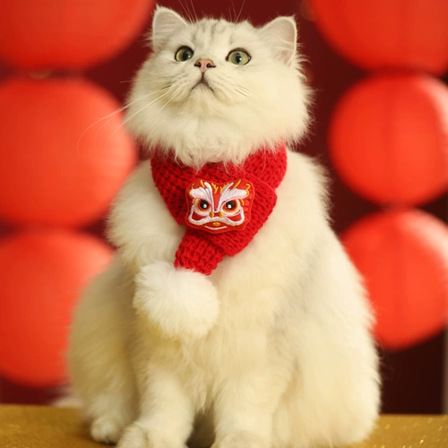 Котенок Бидт кот водяной полотенце рождественский питомец кот много кошачья кошачья лунная новая годовалый шарф кот кот котенок Новый год