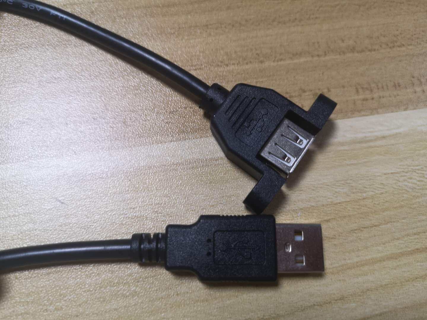 USB connector with ear extension cable can be fixed with screw hole USB female half-capped wire transfer cable