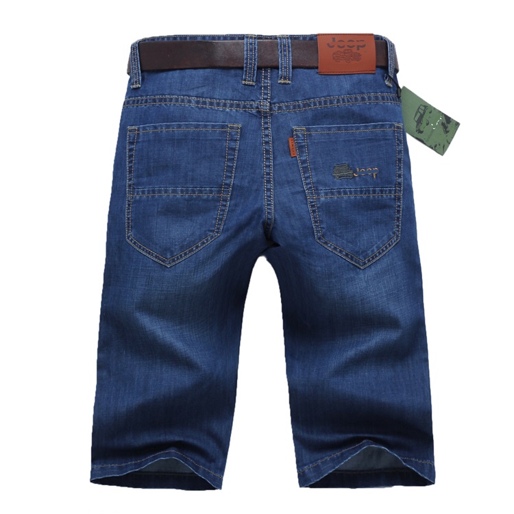 Quần short denim nam cắt quần mùa hè siêu mỏng phần 7 quần mùa hè năm điểm quần thẳng lỏng kích thước lớn Hàn Quốc phiên bản