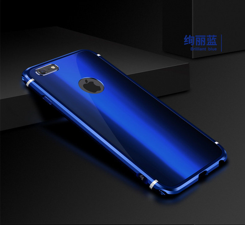 iy Rainbow Aluminum Metal Bumper Dazzle PC Back Cover Case for Apple iPhone 6S Plus/6 Plus & iPhone 6S/6