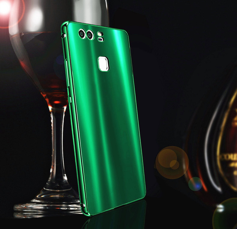 iy Ultra Slim Lightweight Aluminum Metal Bumper Dazzle Color Acrylic Back Cover Case for Huawei P9 Plus & Huawei P9