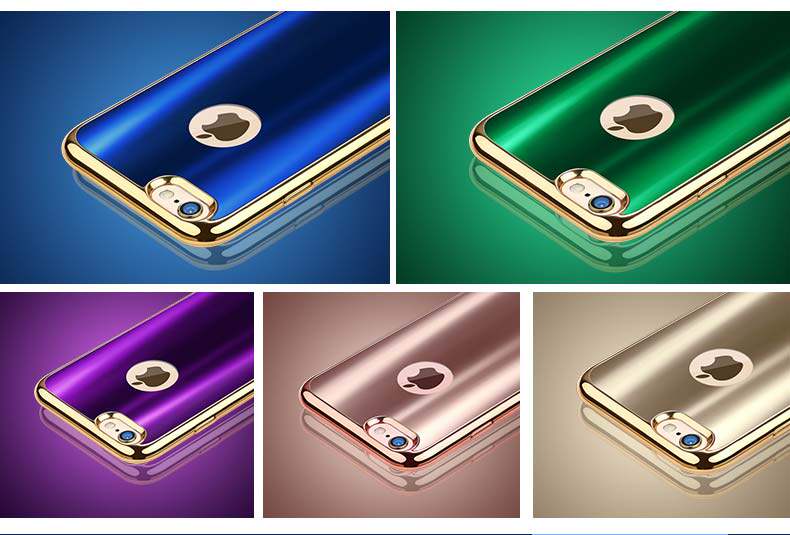 iy Ultra Slim Lightweight Dazzle Color Electroplating Soft Silicone TPU Back Cover Case for Apple iPhone 6S Plus/6 Plus