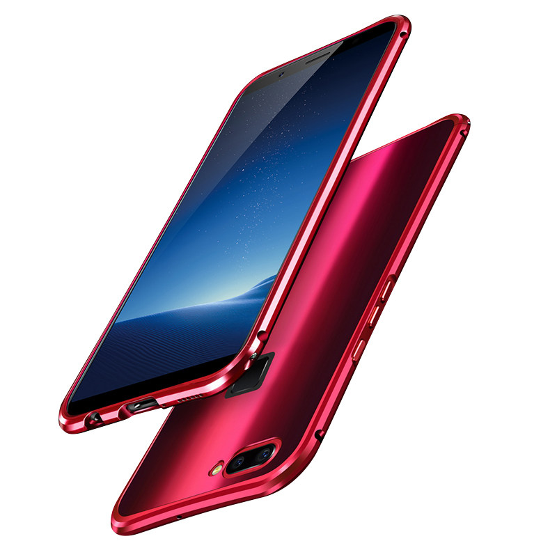 iy Rainbow Aluminum Metal Bumper Dazzle PC Back Cover Case for vivo X20