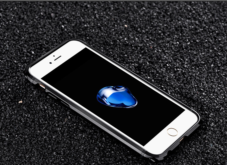 iy Rainbow Aluminum Metal Bumper Carbon Fiber Back Cover Case for Apple iPhone 6S Plus/6 Plus & iPhone 6S/6