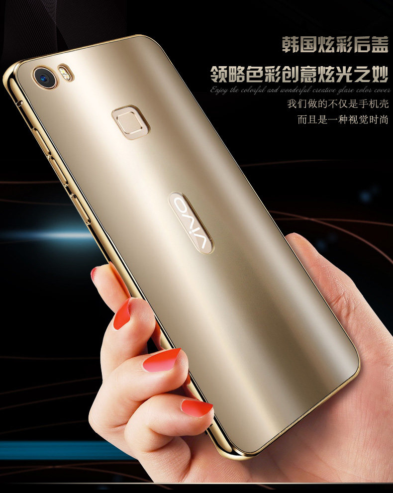 iy Ultra Slim Lightweight Aluminum Metal Bumper Dazzle Color Acrylic Back Cover Case for vivo Xplay5