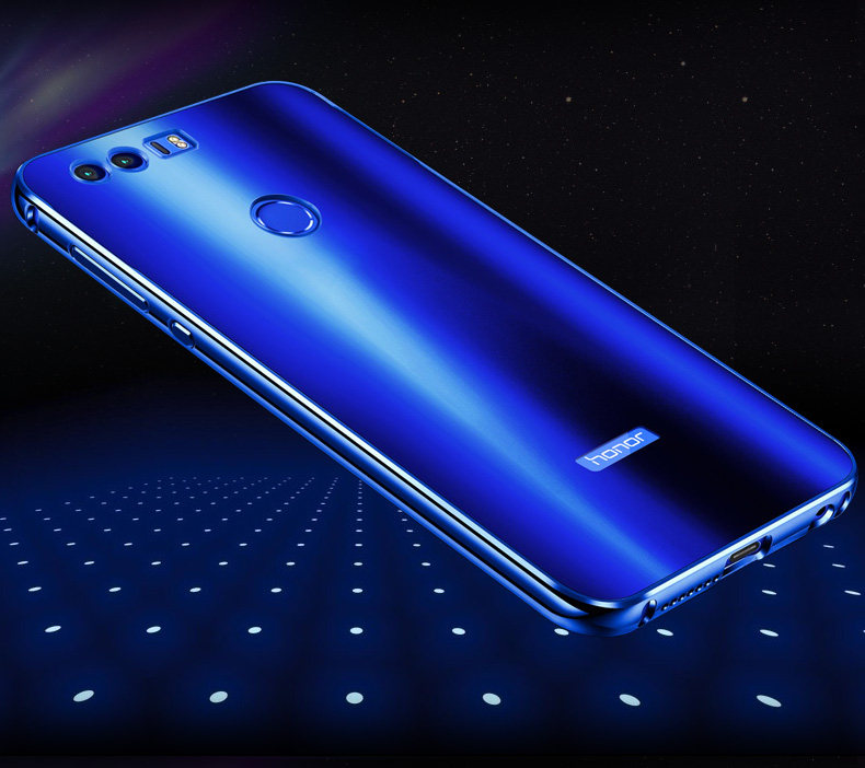 iy Ultra Slim Lightweight Aluminum Metal Bumper Dazzle Color Acrylic Back Cover Case for Huawei Honor 8