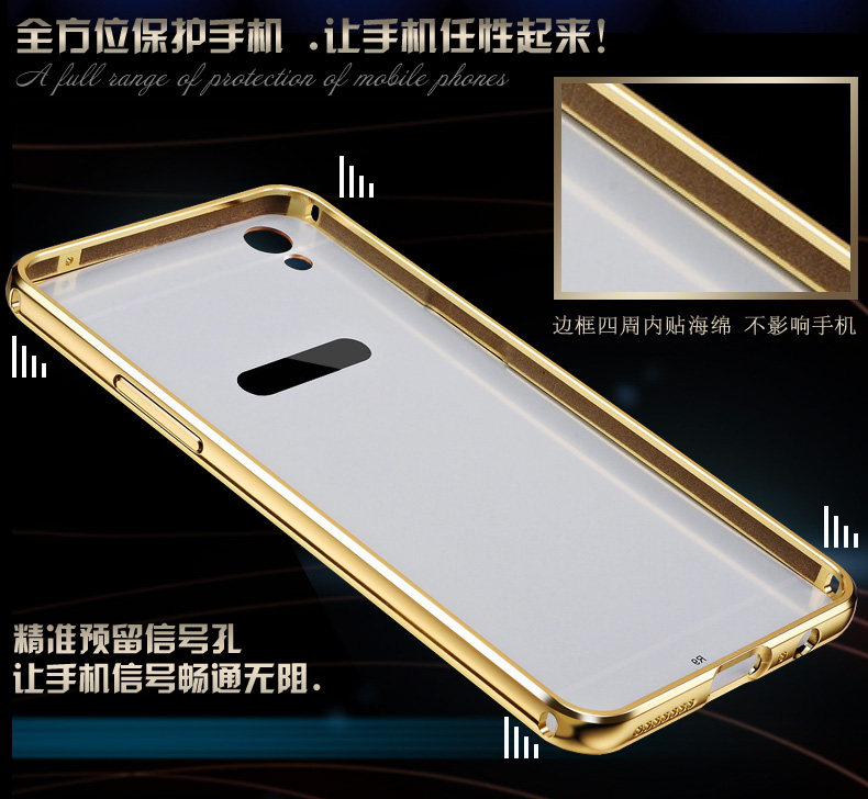 iy Ultra Slim Lightweight Aluminum Metal Bumper Dazzle Color Acrylic Back Cover Case for OPPO R9 Plus & OPPO R9