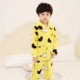Bé trai 34 mùa đông 5 san hô nhung 6 mặt bích trẻ em 7 mùa đông 8 dày 9 cộng với cotton 10 tuổi Bộ đồ ngủ bé trai các loại khóa nới rộng áo lót
