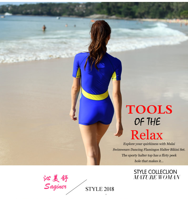 [Sản phẩm mới trừ 20] 沁 美 舒 áo tắm đen mới cho nữ áo tắm một mảnh ngắn tay áo tắm mỏng - Bộ đồ bơi One Piece đồ bơi liền thân nam giá rẻ