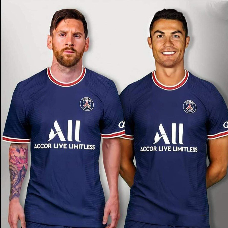 Great Paris Saint-Germain Manneymar 30 Messi jersey football suit Men's custom dress training Team suit