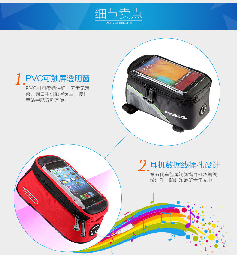 Sacoche pour vélo mixte ROSWHEEL - Ref 2219268 Image 11