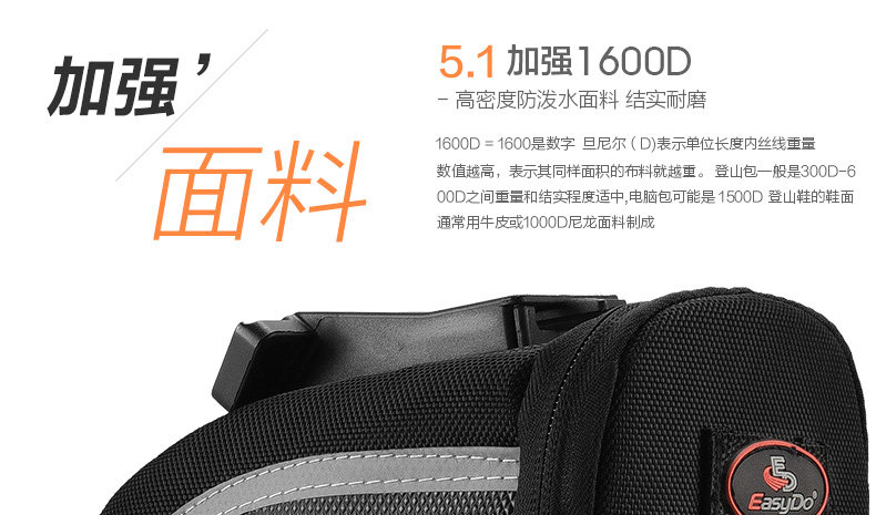 Sacoche pour vélo mixte EASYDO - Ref 2219610 Image 20