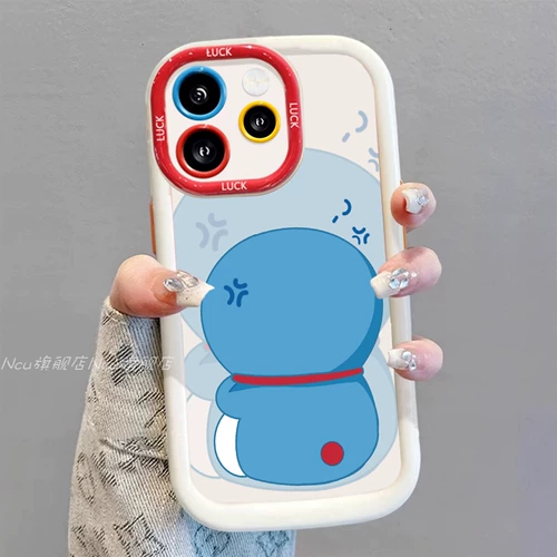 Импортный силиконовый совместимый чехол для телефона, синий защитный чехол, мультяшный милый креативный модный браслет, защита при падении