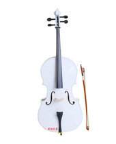 White cello practice solid wood cello