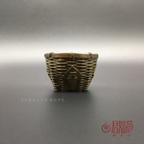 Copper Rice Valley Fengdong Bamboo Basket Copper Micro-statue Mini Simulation of Farmware Bamboo Basket Copper Copper