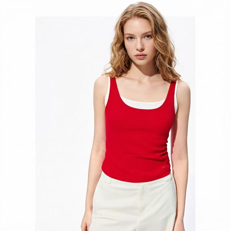 Mo Kejia Vest 2026 Summer New Cotton Stretch Wide Shoulder Strap Basic Versatile Top Camisole Mbf2Vett01