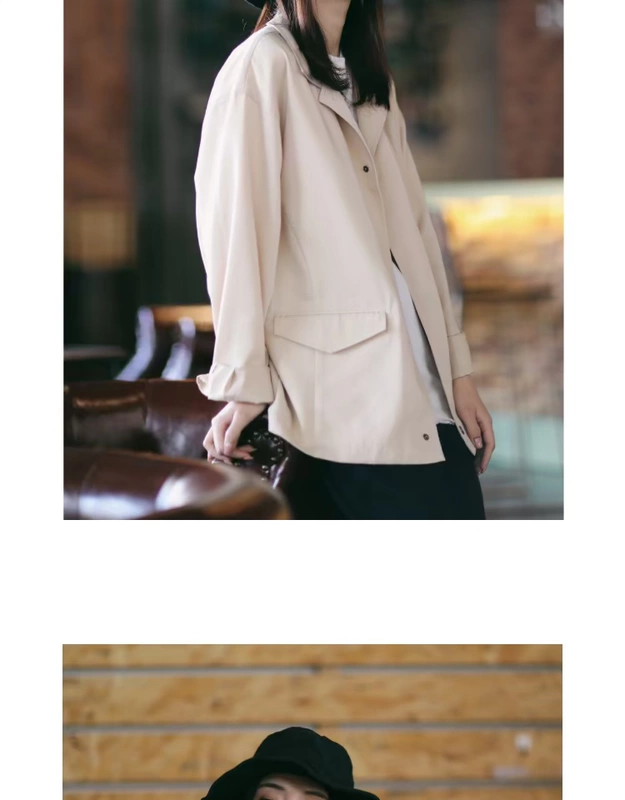 PSO Brand 19SS2 Cuba cổ áo retro túi kaki màu xám phù hợp với áo khoác dụng cụ áo khoác nam - Áo khoác đôi
